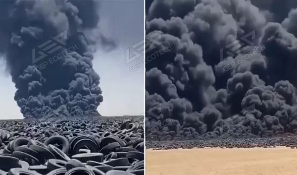 waste tire dump on fire waste tire dump on fire