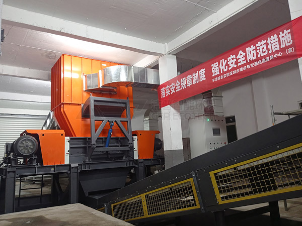 bulky waste shredder and disposal system