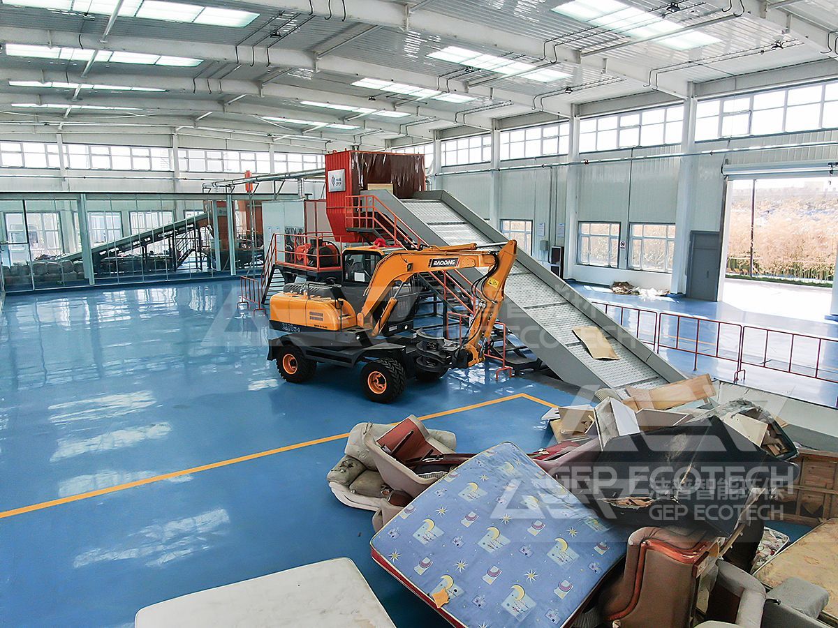 Bulky waste recycling line in Chongqing GEP ECOTECH Bulky waste recycling line in Chongqing GEP ECOTECH