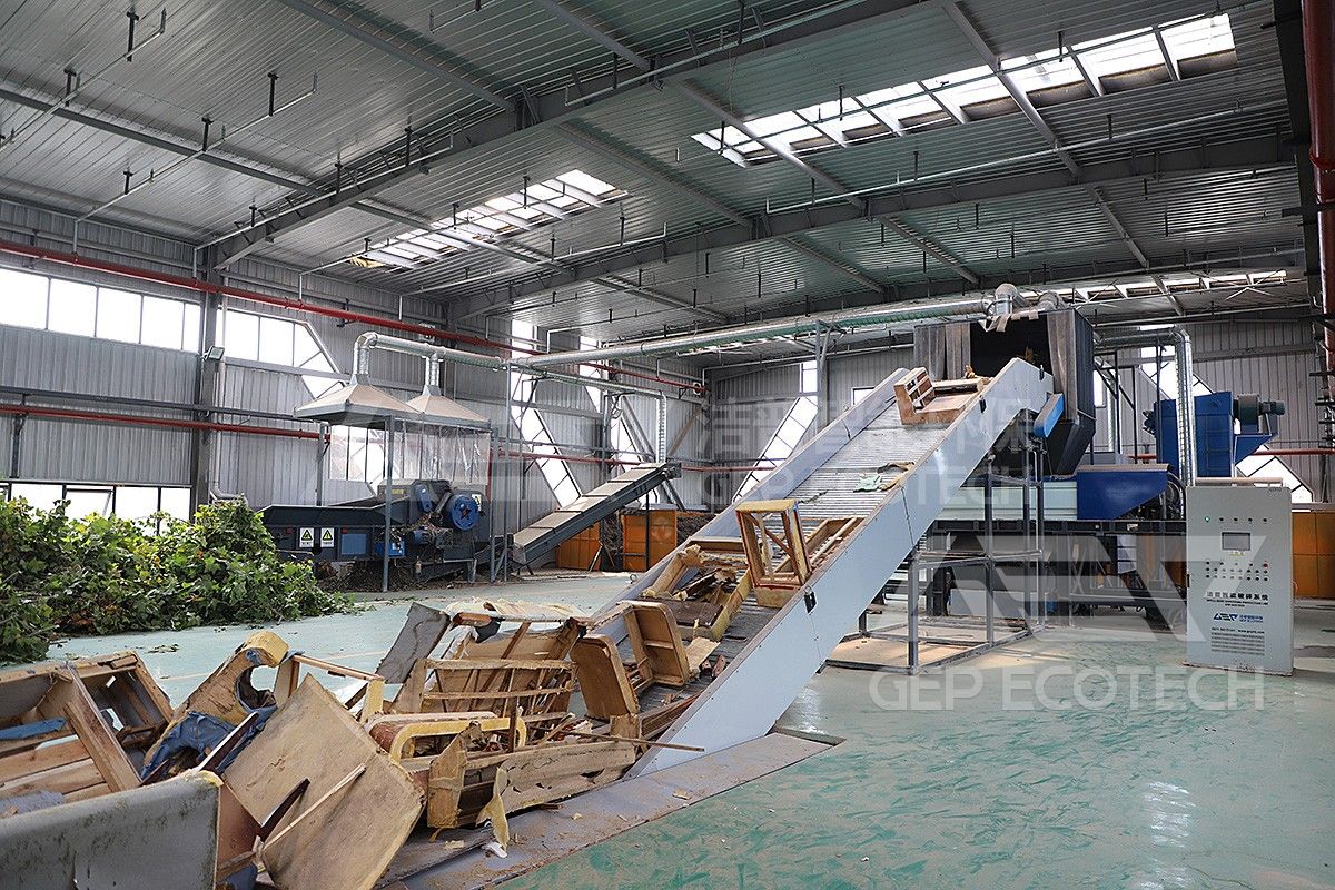 This large-scale garden waste treatment production line This large-scale garden waste treatment production line