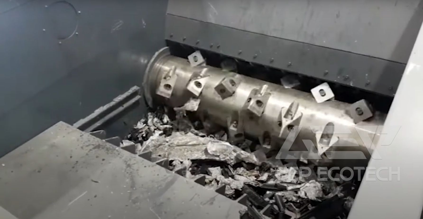 single shaft radiator shredder
