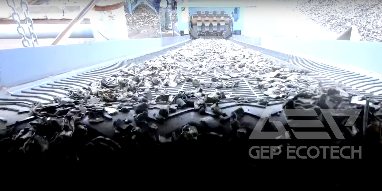 metal shredding and sorting line