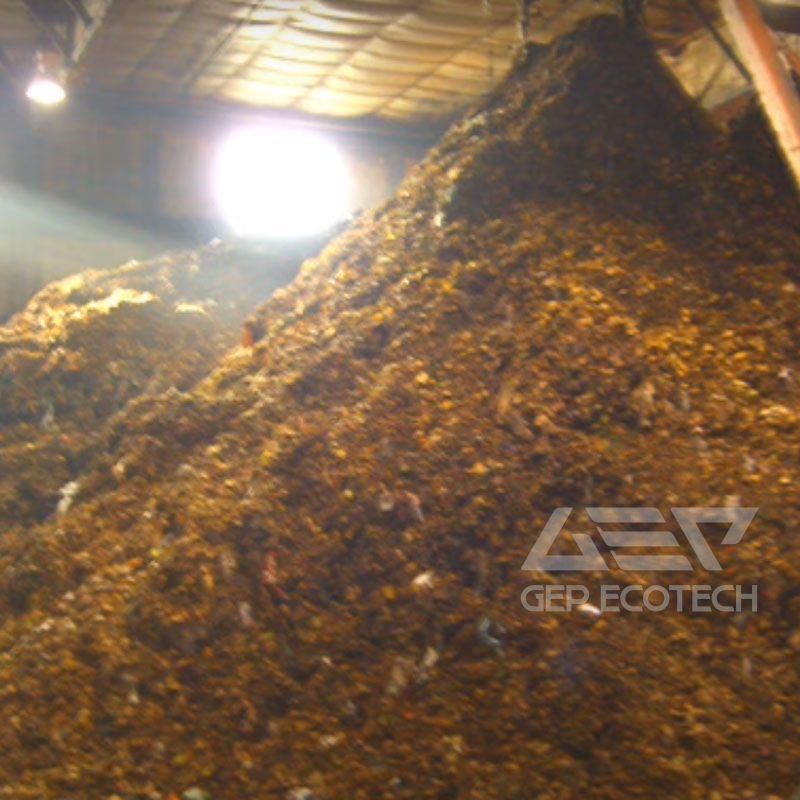 Shredded organic waste Shredded organic waste