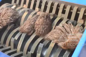 Two-Shaft Shredder to Shred Oil Palm Husk