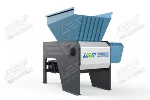 Single-Shaft Shredder with Pressure Mechanism
