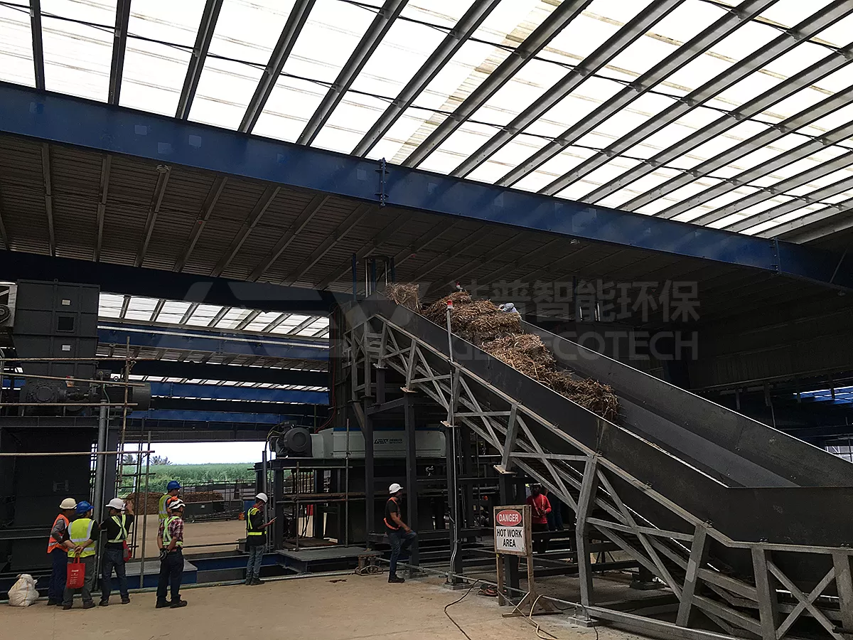 Project site of Philippines double shaft shear shredder Project site of Philippines double shaft shear shredder