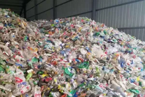 GEP Intelligent plastic waste disposal production line helps waste plastic bottles transform into recycled polyester fiber