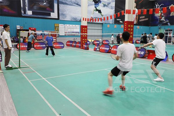 Badminton Match Collaborative Fighting Badminton Match Collaborative Fighting