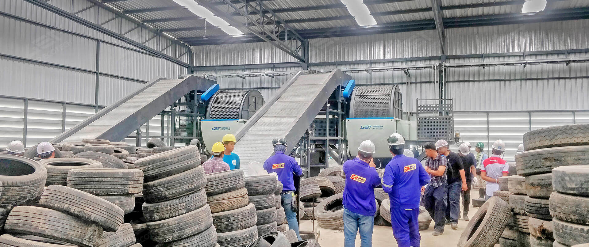 Waste Tire Shredding and Cracking Project in Southeast Asia