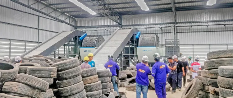 Waste Tire Shredding and Cracking Project in Southeast Asia