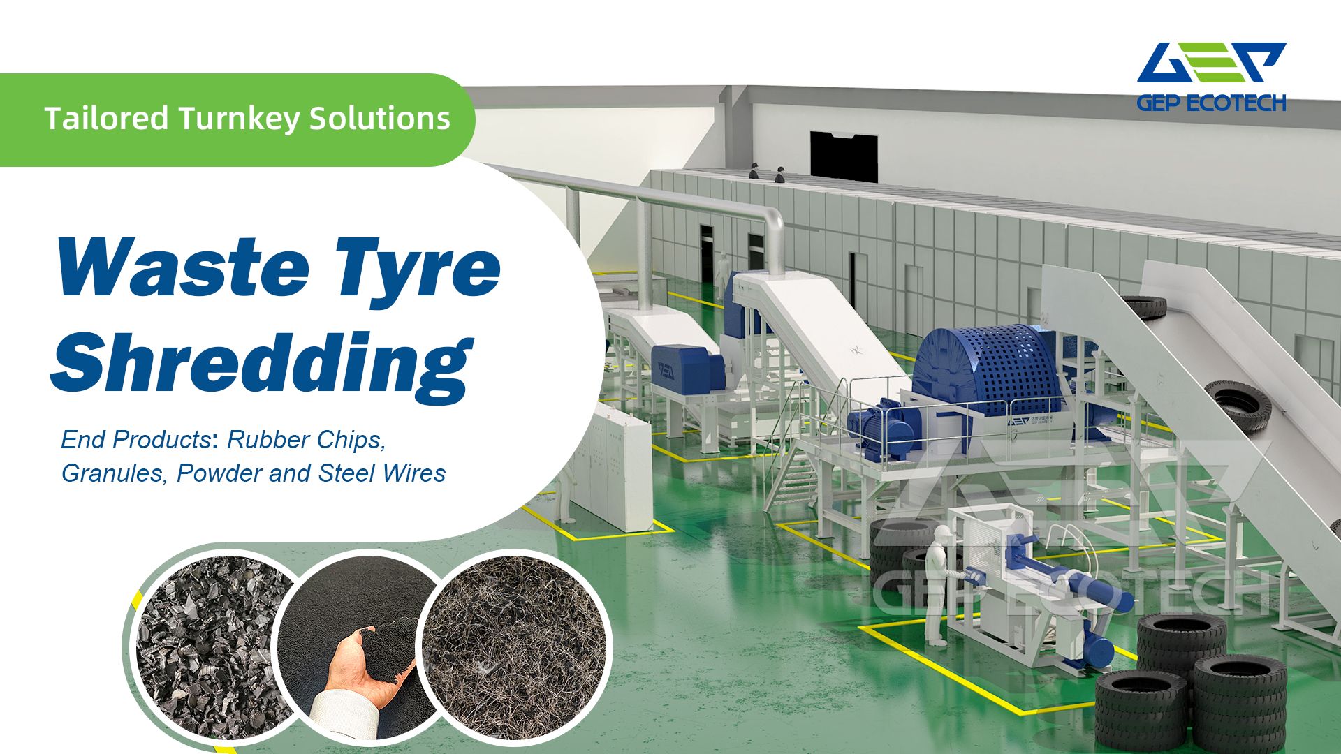 Waste Tire Shredding Waste Tire Shredding