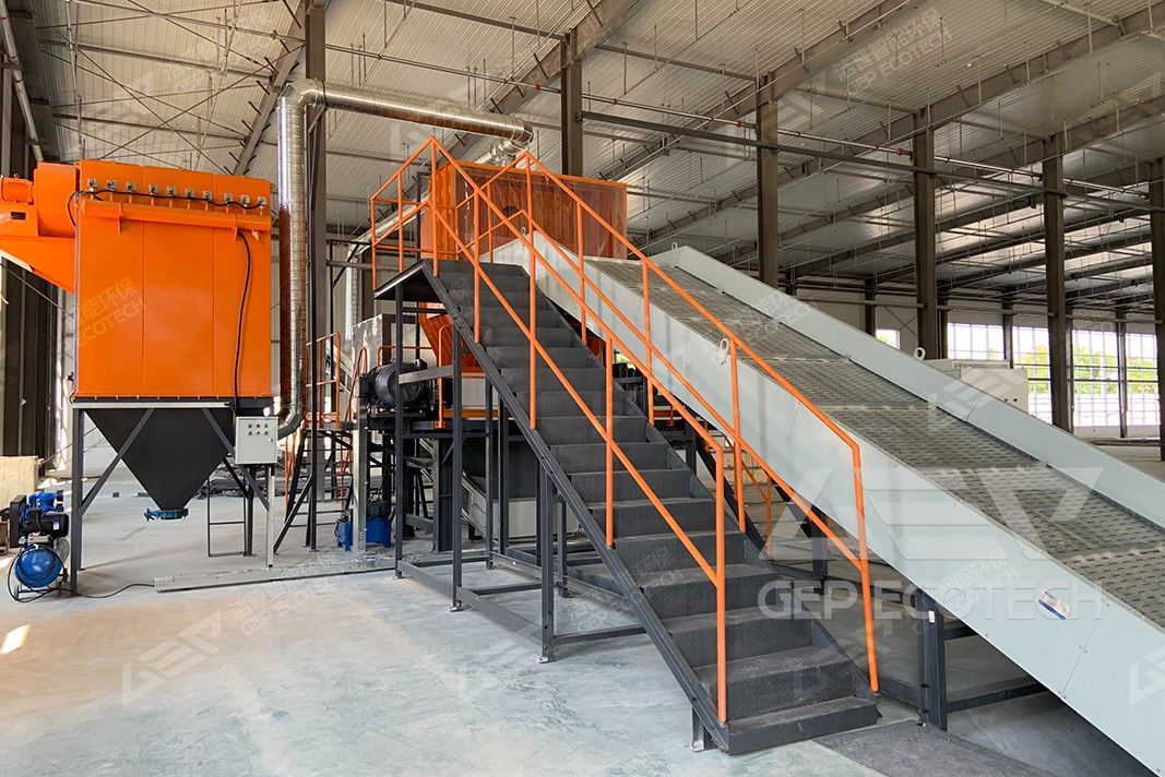 This large-scale garden waste treatment production line This large-scale garden waste treatment production line