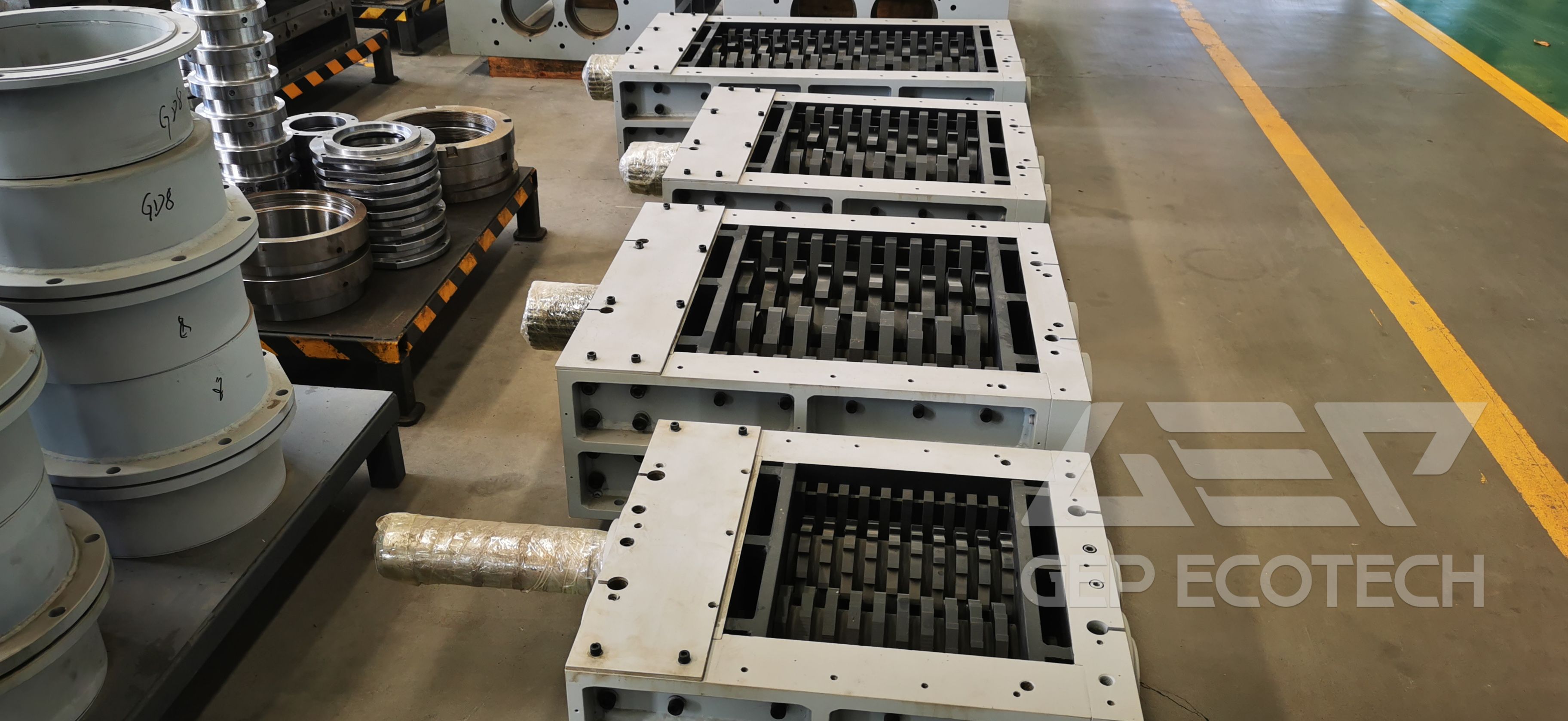 Two-shaft shredder cutter box – different models Two-shaft shredder cutter box – different models