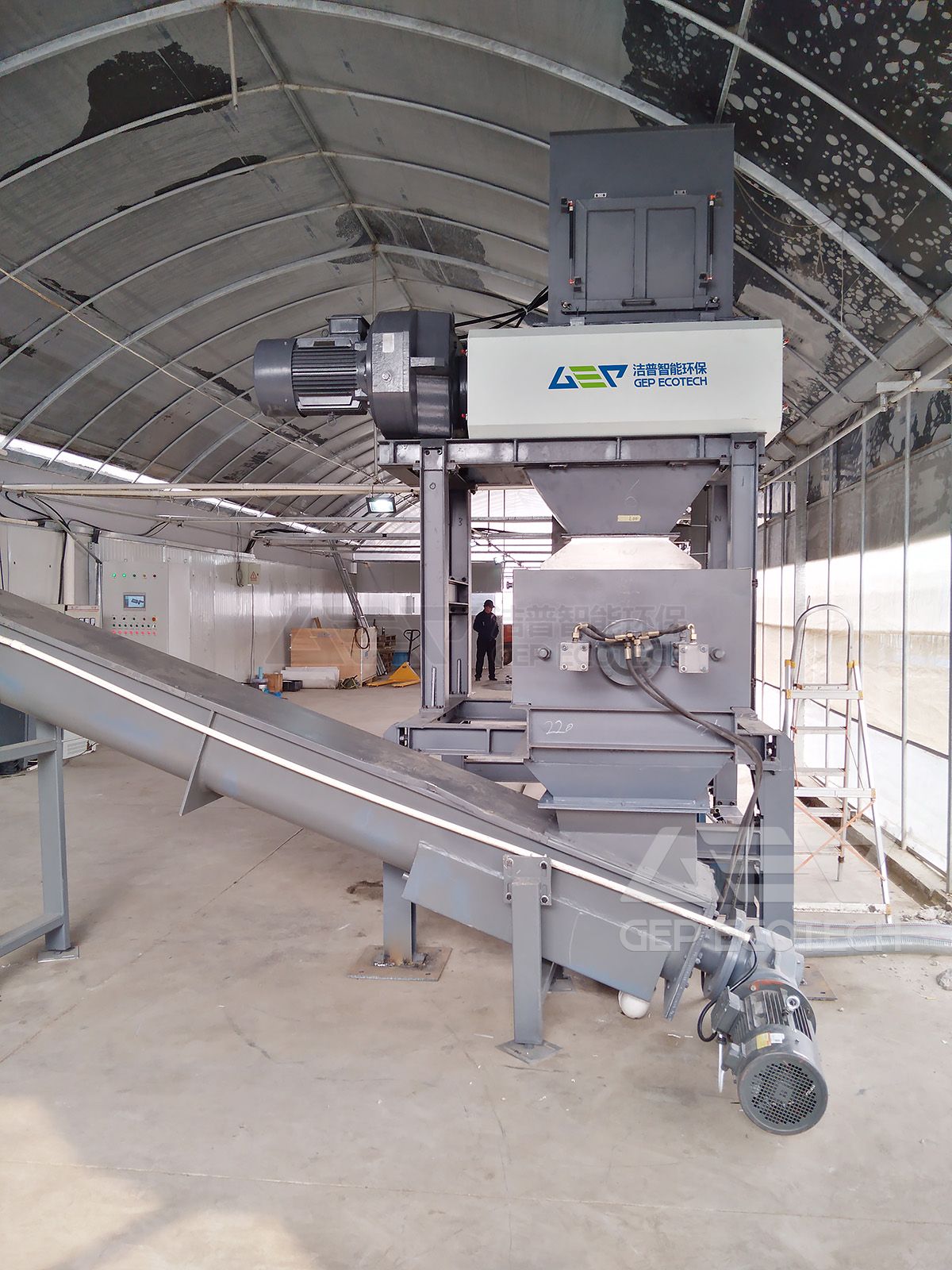 Small organic waste two axis shredder model Small organic waste two axis shredder model